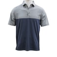 thumbnail image 1 of Bobby Jones Men's Performance Galley Stripe Polo Golf Shirt, Medium Graphite -, 1 of 2