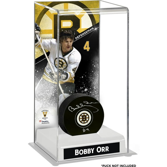 Bobby Orr Boston Bruins Deluxe Tall Hockey Puck Case
