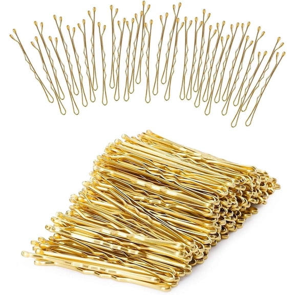 Bobby Pins 150 Pcs, Blonde 5.5cm Long Hair Grips with Transparent Storage Box, Thicker & Strong Pins for All Type of Hairs, Hair Pins for Hair Styling & Make UP (BLONDE)