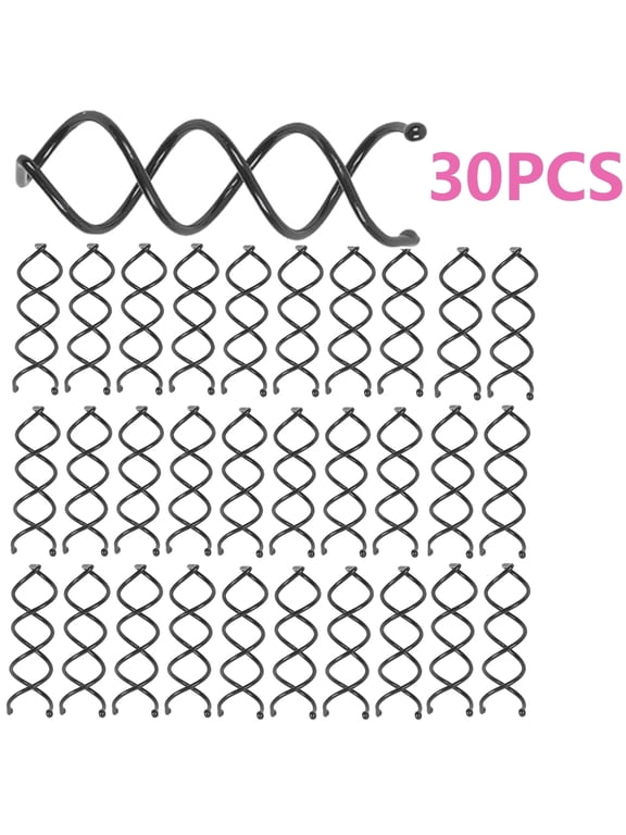 Bobby Pins - 30 Pack - Black - 1.95 Inches - Beautiful Twist Hair Accessories for Women and Kids - Easy Bobby Pins for Fast and Secure Buns, Messy Styles, and Updos