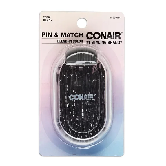 Bobby Pins Black 75 Count Hair Accessories For Women With Case