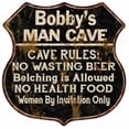 thumbnail image 1 of Bobby's Man Cave Rules Sign Shield Metal Gift 211110007130, 1 of 1