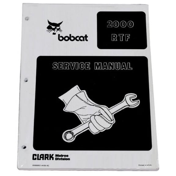 Bobcat 2000RTF Rough Terrain Forklift Workshop Repair  Service Manual - Part Number # 6566662