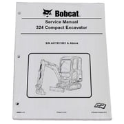 Bobcat 324 Compact Excavator Workshop Repair Service Manual & Operation Maintenance Manual - Part Number # 6987204 & 6987203