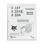 Bobcat 331, 331E, 334 Compact Excavator Workshop Repair Service Manual - Part Number # 6900464