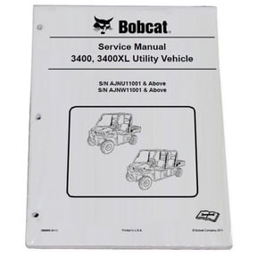 Bobcat 3400, 3400XL Utility Vehicle Workshop Repair Service Manual - Part Number # 6989606