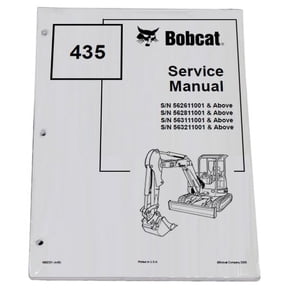 Bobcat 435 Compact Excavator Workshop Repair Service Manual - Part Number # 6902331