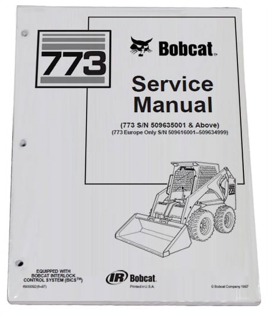 かやまん 773 Loader Service Manual Paper Copy, English, 6900092 | Bobcat