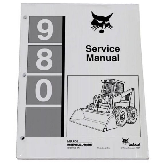 Bobcat 980 Skid Steer Workshop Repair  Service Manual - Part Number # 6570341