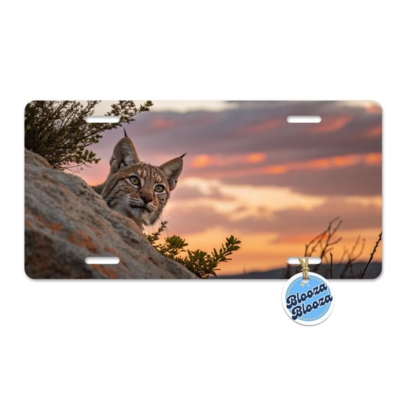 Bobcat At Sunset Metal Novelty License Plate