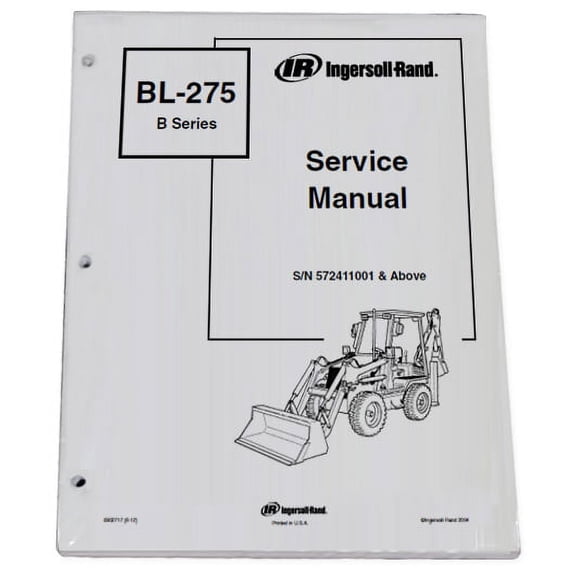 Bobcat BL275 B Series Loader Backhoe Workshop Repair  Service Manual - Part Number # 6902717