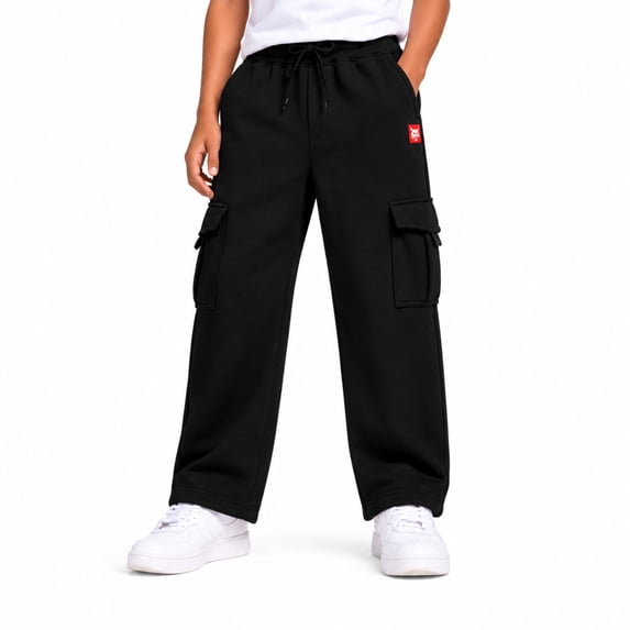 Bobcat Boys Cargo Jogger Pants Cozy Fleece Baggy Fit with Pockets, Sizes 8-18