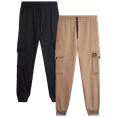 thumbnail image 1 of Bobcat Boys' Jogger Pants - 2 Pack Soft Fleece Pull On Athletic Cargo Joggers for Boys (8-18), 1 of 7