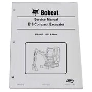 Bobcat E16 Compact Excavator Workshop Repair Service Manual - Part Number # 6989424