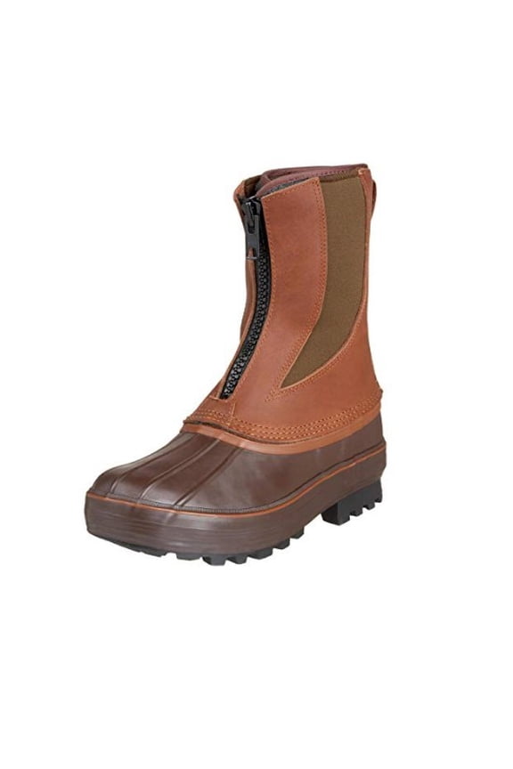 Bobcat K Zip Men Round Toe Leather Brown Winter Boot