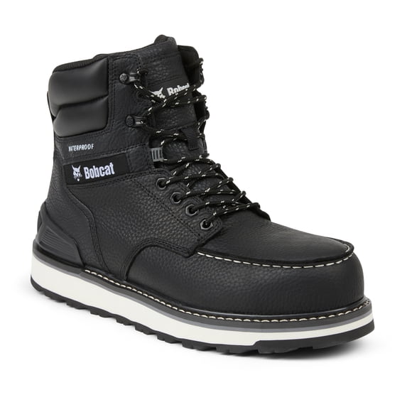 Bobcat Men’s Caliber 6” Waterproof Moc-Toe Steel Toe Work Boot, Wide Available