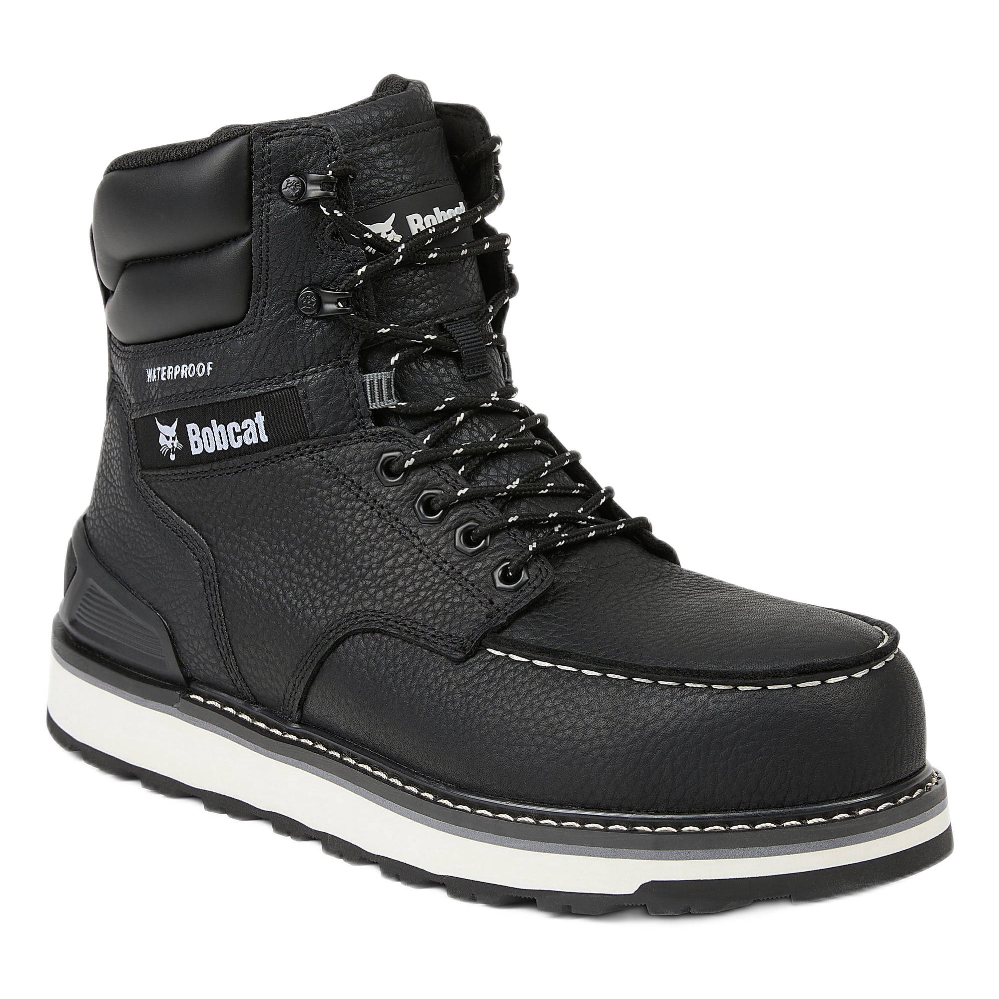 Bobcat Men’s Caliber 6” Waterproof Moc-Toe Steel Toe Work Boot, Wide Available