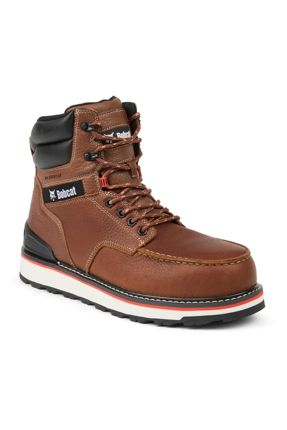 Men’s Caliber 6” Waterproof Moc-Toe Steel Toe Work Boot, Wide Available