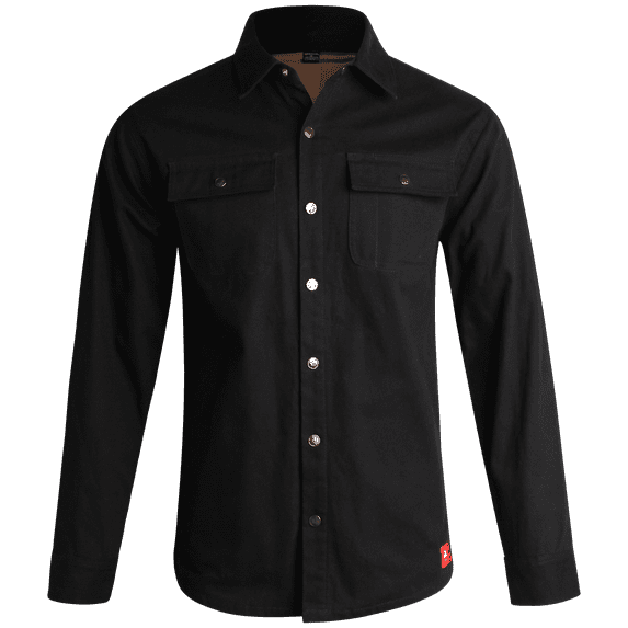 Bobcat Men's Canvas Work Shirt - Durable Micro Polar Flannel Lined Long Sleeve Shirt Jacket (Size: S-XL)