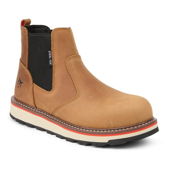 Bobcat Men’s Donovan Wedge Chelsea Pull-On Steel Toe Work Boot, Wide Available