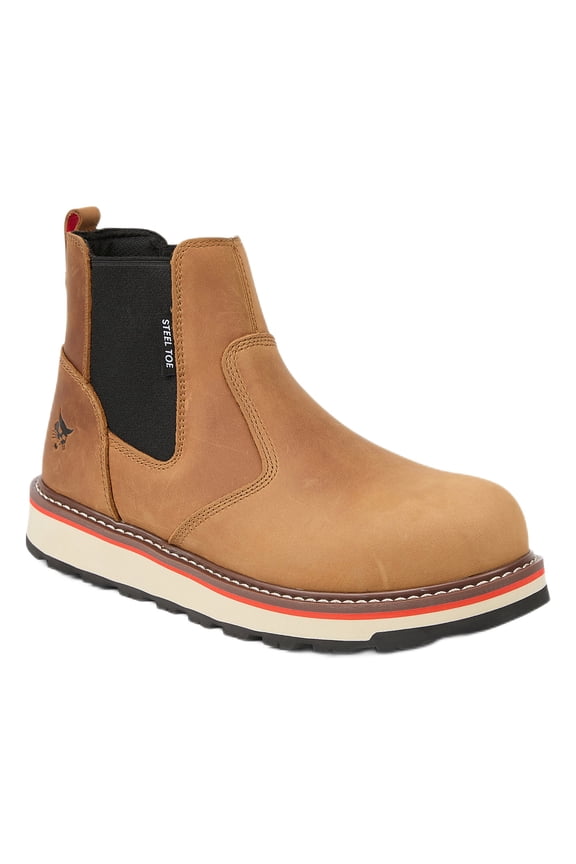 Men’s Donovan Wedge Chelsea Pull-On Steel Toe Work Boot, Wide Available