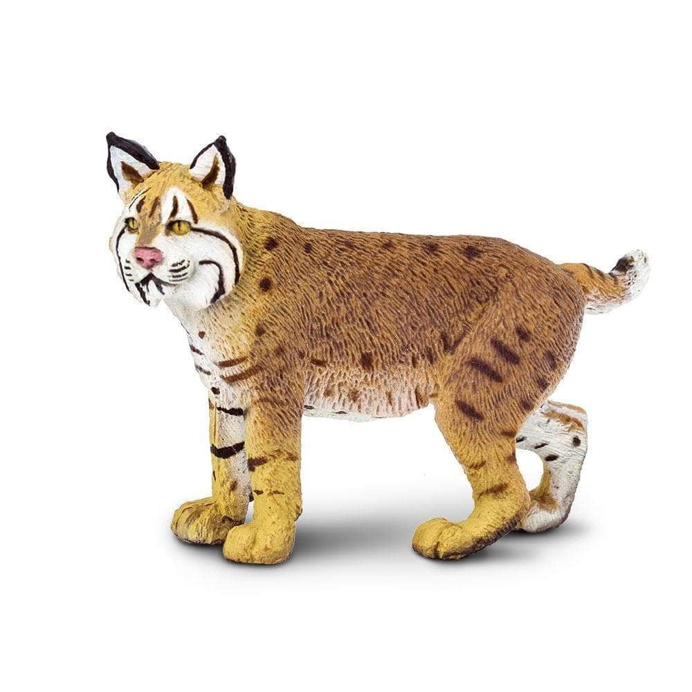 Safari Ltd. Lifelike 3" Bobcat Figurine in Orange and Yellow PVC