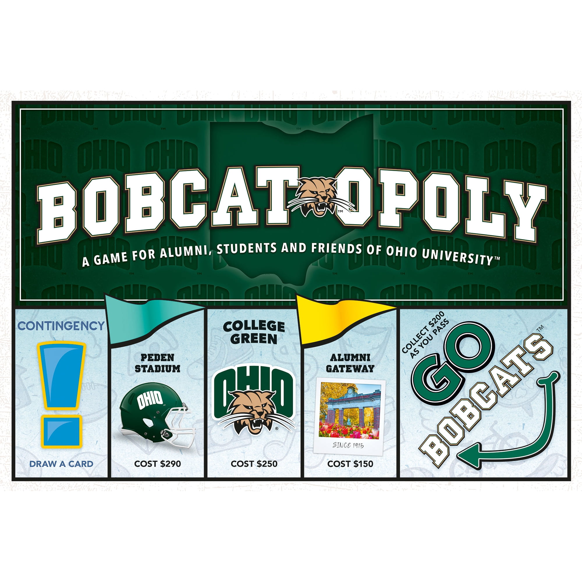 Late For The Sky: Bobcat-Opoly - Ohio University Themed Family Board Game, Opoly-Style, Traditional Play Or 1 Hr Version, Ages 8+, 2 to 5 Players