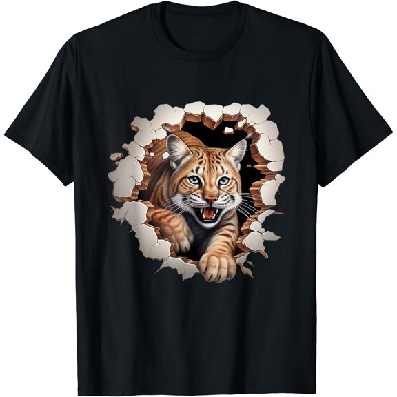 Bobcat Orange Mountain Cat Nature Wildlife Lover T-Shirt, Unisex T-Shirt