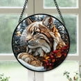 thumbnail image 1 of Bobcat Ornament Christmas 2025, Bobcat Stained Glass Window Hanging – Artistic Handmade Glass Ornament, Perfect for Nature Lovers, 1 of 5