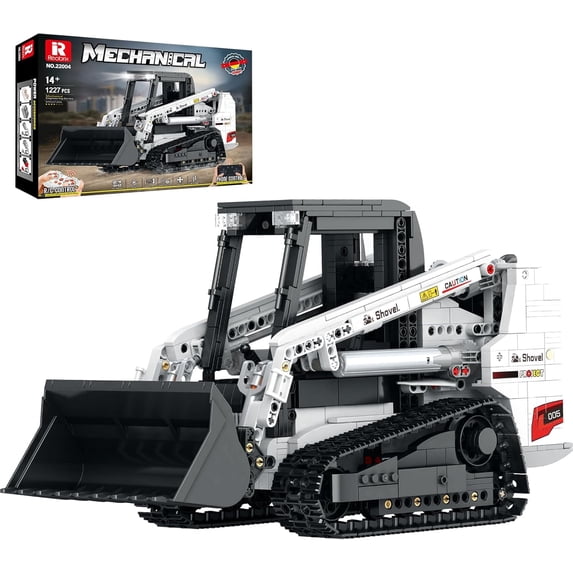 Bobcat Skid Steer Loader Building Block Set,APP Remote RC Control Loader Vehicle Construction Toy with 2.4GHz Multi-Player Mode 22004,1227 PCS