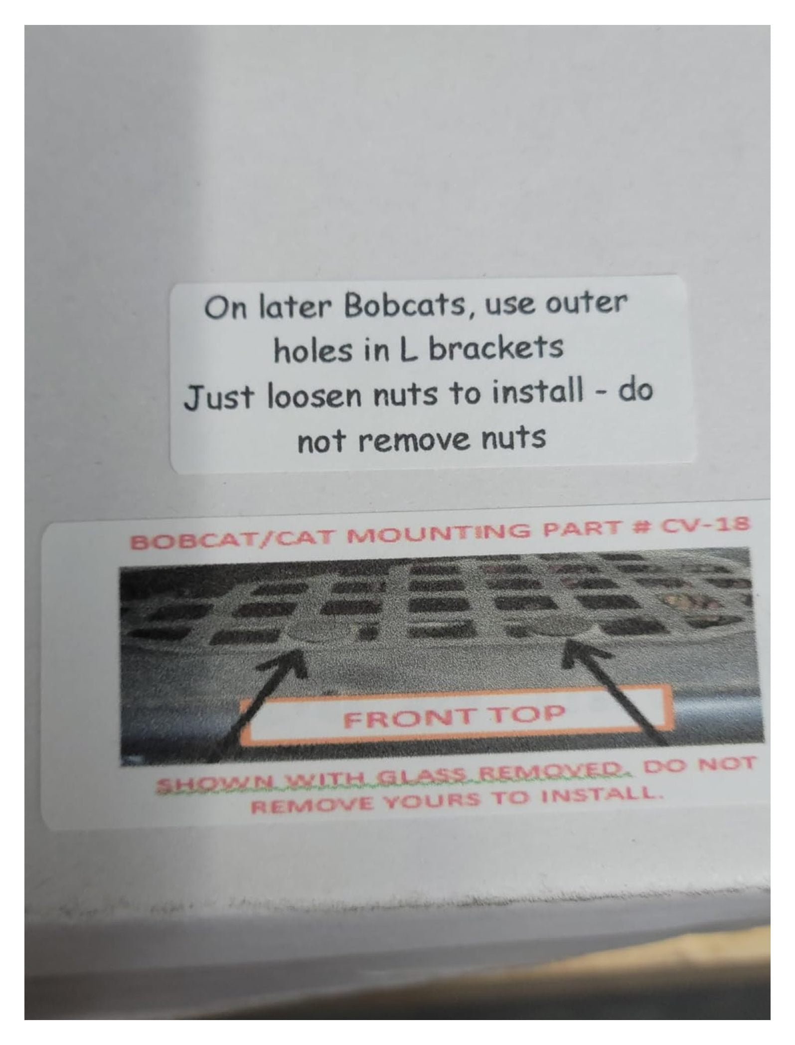 Bobcat Skid Steer Universal Rear View Mirror