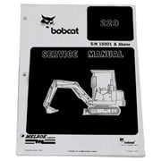 Bobcat X220 Compact Excavator Workshop Repair Service Manual - Part Number # 6722345