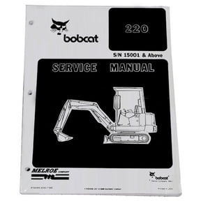 Bobcat X220 Compact Excavator Workshop Repair Service Manual - Part Number # 6722345