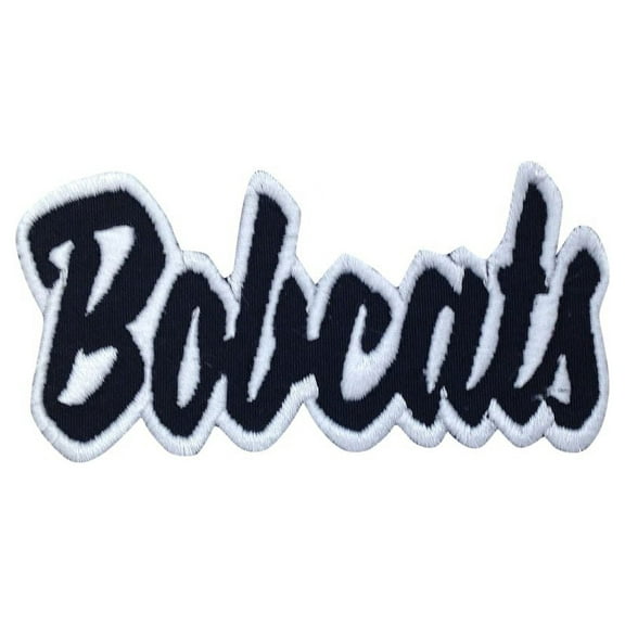 Bobcats - Black/White - Team Mascot - Words/Names - Iron on Applique/Embroidered Patch
