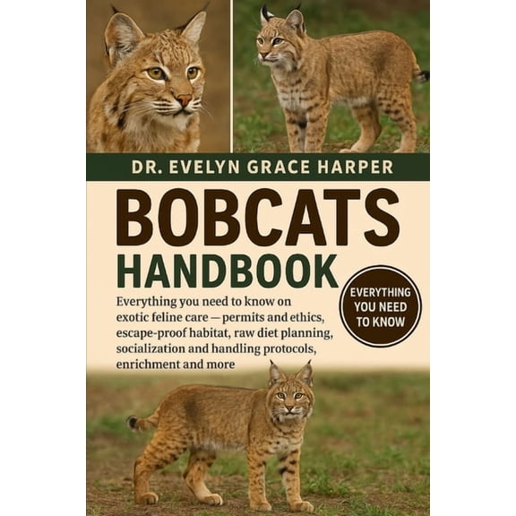 Bobcats Handbook: Everything You Need To Know and Exotic Feline Care - permits and ethics, escape-proof habitat, raw die, (Paperback)