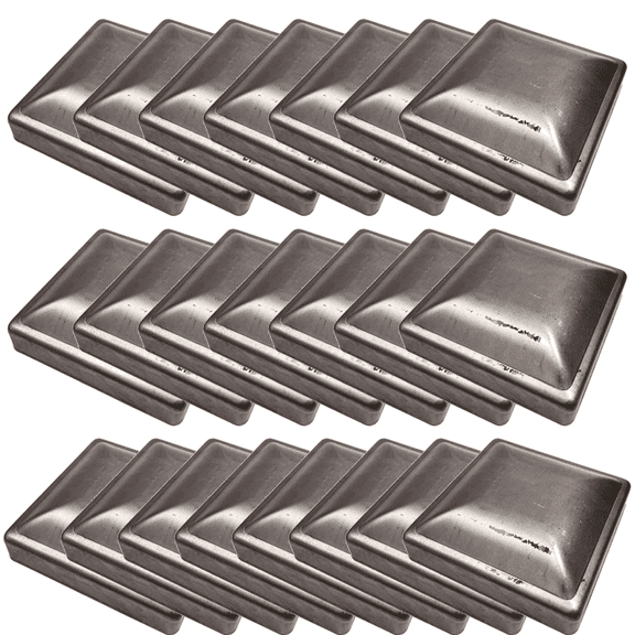 Bobco Metals Decorative Durable Heavy Duty Square Pressed Steel Caps 1" - 22 Pieces