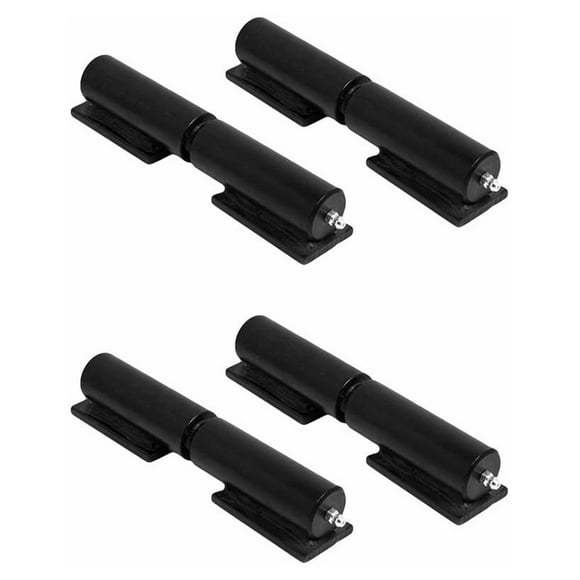 Bobco Metals Steel 5" Gate Hinges for Heavy Gates & Doors - Welding on Larger Iron or Steel Gates Up to 450 Pounds - Grease Zerk Fitting - Steel & Copper Pin - 2 Pair