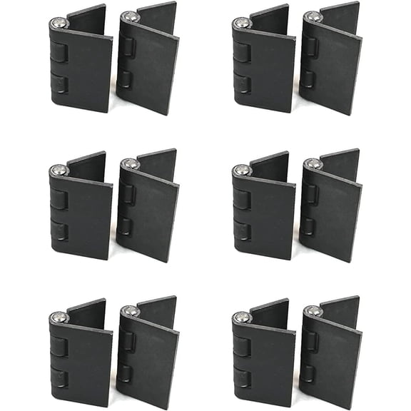 Bobco Metals Weld-On Steel Butt Hinges, 4" x 4", 1/4" Plate Thickness, 6 Pairs