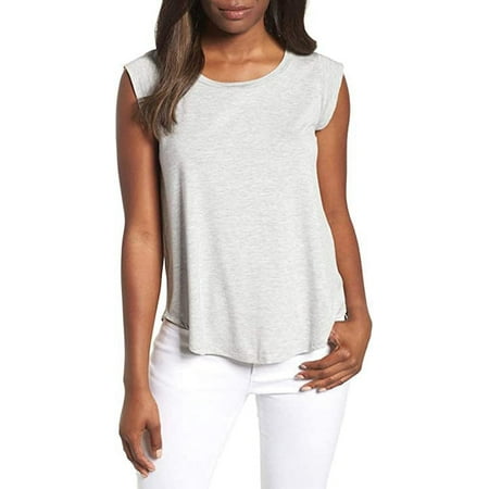 Bobeau Sleeveless Muscle Tank, Grey - Large