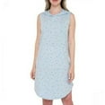 thumbnail image 1 of Bobeau Women's Soft French Terry Hooded Sleeveless Dress (Blue Tossed Star, X-Large), 1 of 3