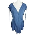 thumbnail image 1 of Bobeau Womens Wrap Sleeveless Blouse (Blue, S), 1 of 1