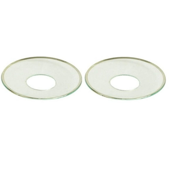 Bobeche Wax Catcher - Clear Glass With Silver Rim