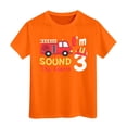 thumbnail image 1 of Bobifish 3rd Birthday Boy Tees Short Sleeve Crew Neck Fire Truck Graphic Fun Cheerful Birthday Party Wear T Shirts, 1 of 4