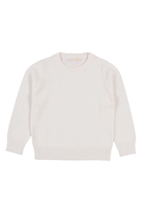 Baby Black Crew Neck Sweater Solid Color Long Sleeve Knitted Sweater Warm Kids Daily Home Wear & Weekend Outing Pullover Top