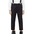 thumbnail image 1 of Bobifish Big Boys Black Dress Pants Formal School Uniform Trousers Classic Style Comfortable Soft Pants Adjustable Waistband Durable Trousers,size 9-10Y, 1 of 7