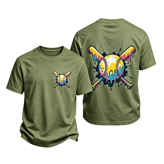 Bobifish Big Boys T Shirt With Baseball Print Short Sleeve Summer Basic Tee Shirt Children Boys Active T-Shirt