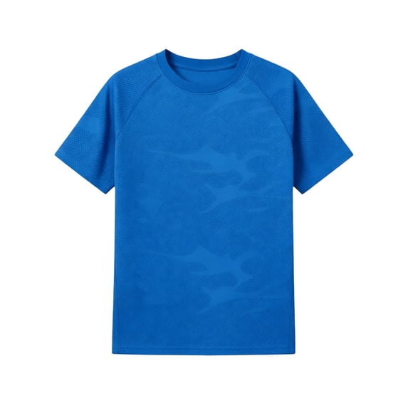 Bobifish Big Boys Tees Short Sleeve Crew Neck T Shirts Solid Athletic Print Light Summer Sports Boys Kids Children Tops