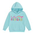 thumbnail image 1 of Bobifish Big Girls Back To School Hoodie Funny First Grade Graphic Sweatshirts Long Sleeve Classic Pullover Top, 1 of 4