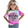 thumbnail image 1 of Bobifish Big Girls Graphic T-Shirt Short Sleeve Tee Basic Birthday Girl Print Crewneck Top for kid, 1 of 4