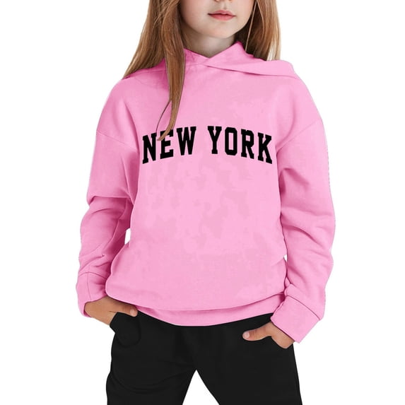 Bobifish Big Girls Outfit Sets Fall Spring Cartoon Pattern Print Long Sleeve Top Elastic Waist Long Pants 2 Piece Sets